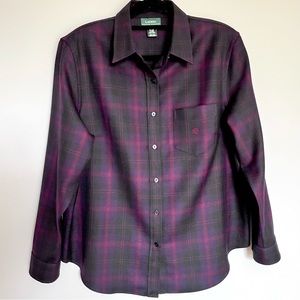 RALPH LAUREN wool plaid shirt 1X